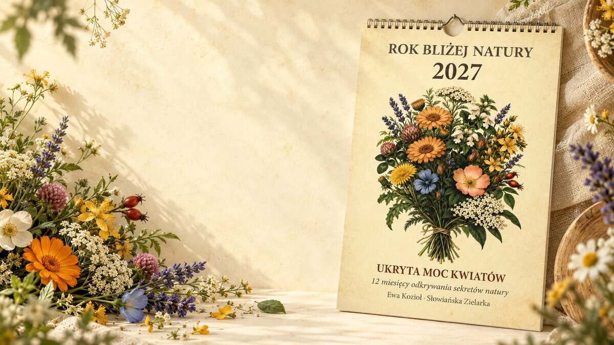 Kalendarz ścienny Rok bliżej natury 2027 – Ukryta moc kwiatów, wizualizacja poglądowa